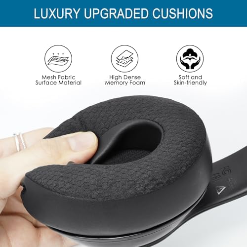 Enhance Your Audio Experience with GEVO Replacement Earpads for Beats Studio 2 & 3 – Premium High-Density Noise Isolation Foam & Breathable Mesh Fabric for Unmatched Comfort & Sound Quality – Ideal Fit for Wired & Wireless Headphones in Elegant Black