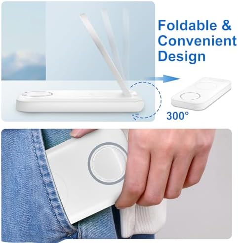 Revolutionize Your Charging Routine with the 3-in-1 Magnetic Wireless Charging Station for Apple Devices – Fast Charge Your i Phone 15/14/13/12/Pro/Pro Max, Apple Watch, and Air Pods in One Sleek, Portable Design – Ultimate Compatibility and Organization for the Modern User – Compact and Tangle-Free Solution for Home, Office, and Travel – Stylish White Finish for Any Environment