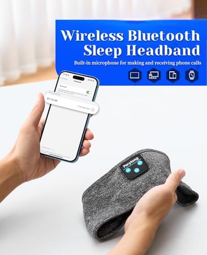 Ergonomic Bluetooth Sleep Headphones: Wireless Sports Headband with Hi-Fi Stereo Sound for Ultimate ASMR Relaxation – Lightweight, Cozy Audio Solution for Men and Women, Perfect for Meditation and Restful Sleep