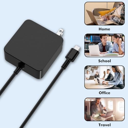 Premium 65 W USB-C Laptop Charger for ACEMAGIC AX15/AX16 & KAIGERR Models – Ultra-Fast Charging with Enhanced Safety Features, Perfect for AMD Ryzen & Intel 12 th Gen Laptops – Certified Fireproof Adapter with Smart Circuit Technology for Optimal Performance and Protection