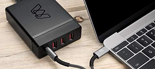 Sewell MOS Reach C 60 W USB-C Power Adapter with 3 USB-A Ports – Ultimate Multi-Device Charging Station for Home and Travel, Fast Charging, Overheat Protection, and Enhanced Device Compatibility