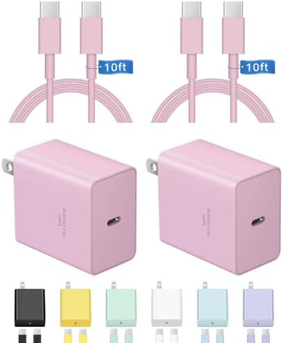 Rapid 45 W USB-C Fast Charger for i Phone 16 Series & Galaxy S24 – MFi Certified with 10 FT Type-C Cable – Ultimate Power Adapter for Home, Office, and Travel Efficiency