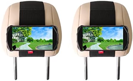 Universal 2 Pack Car Headrest Phone Holder – Premium Back Seat Smartphone Mount for Family Road Trips, Effortless Installation, Compatible with i Phone, Samsung, Google, Huawei, and More – Ultimate Travel Companion for Kids and Passengers
