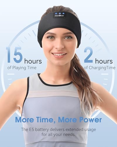MUSICOZY Bluetooth 5.4 Sleep Headband Headphones – Ultimate Wireless Comfort for Sleep, Workouts, and Travel – The Perfect Gift for Active Lifestyles with Rapid Pairing and Sweatproof Design