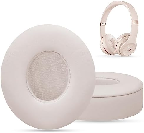 Upgrade Your Beats Solo 2 & 3 Experience with GVOEARS Premium Thicker Memory Foam Ear Pads – Exceptional Comfort & Noise Isolation, Durable 3 M Adhesive for Secure Fit, Stylish Grey Cushions for Enhanced Audio Performance and Long-Lasting Use – Perfect Headphone Accessories for Wireless & Wired Models