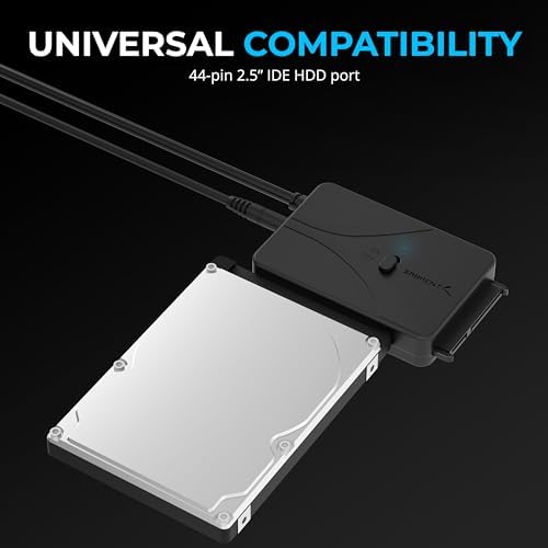 SABRENT USB 3.0 to SATA External Hard Drive Docking Station with Cooling Fan – Hot Swappable Adapter for 2.5/3.5-Inch HDD/SSD, Supports UASP and 22 TB Storage Capacity – Effortless Data Management and Enhanced Performance