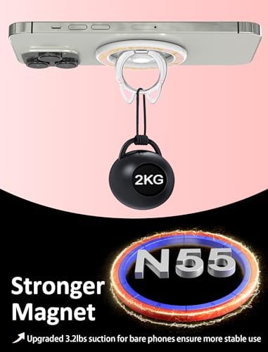 Adorable Cartoon Cat Magnetic Phone Ring Holder for i Phone 12-16 Series – Adjustable Stand & Removable Snap for Effortless Hands-Free Use – Enhanced Wireless Charging Capability & Secure Grip, Perfect for On-The-Go Fun