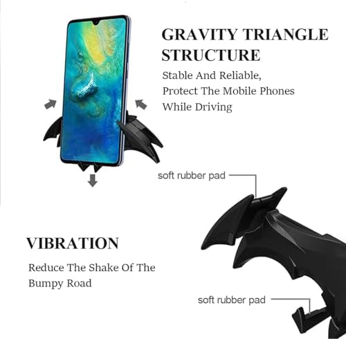 Universal Gravity Car Vent Bat Phone Holder – Automatic Locking Hands-Free Accessory for Safe Driving – 360-Degree Rotation and Seamless Compatibility with Most Smartphones – Durable and Easy to Install – Enhance Your Vehicle’s Interior with a Stylish Design and Effortless Navigation