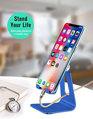 Adjustable Cell Phone Stand, Phone Holder,Tablet Stand Dock,Aluminum Desktop Compatible with iPhone 12 iPad,Samsung Galaxy,Google All Smart Phone/Tablets Under 10 in-Rose Gold + Royal Purple – Enhanced Compatibility and Speed