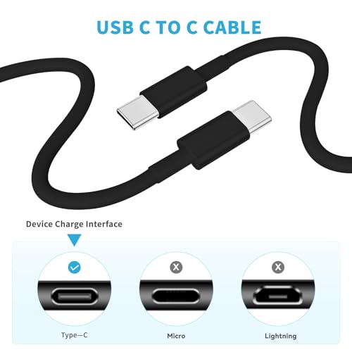 High-Speed 2-Pack USB C to USB C Charging Cable – 6 Foot Long, 60 W (3 A) Fast Charger for i Phone 16/15/Pro/Plus/Pro Max, i Pad Pro 12.9/11, i Pad Mini 6, i Pad Air 4/5 & Samsung Galaxy S23/22 – Durable, Tangle-Free, Versatile Design for Optimal Performance and Enhanced Compatibility