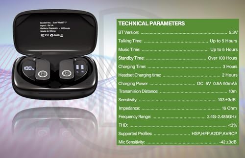 Unleash Your Active Lifestyle with T17 True Wireless Over-Ear Earhook Sports Headphones – High Fidelity Sound, Bluetooth Connectivity, and Enhanced Durability for Ultimate Performance