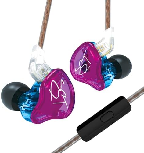 Elevate Your Audio Experience with KZ ZST Dual-Driver Wired In-Ear Monitors – Exceptional Sound Quality for Gamers and Music Lovers, Featuring Detachable Cable for Longevity, Superior Noise Isolation for an Immersive Listening Environment, and Customizable Color Options to Reflect Your Personal Style – Universal Compatibility with All Devices