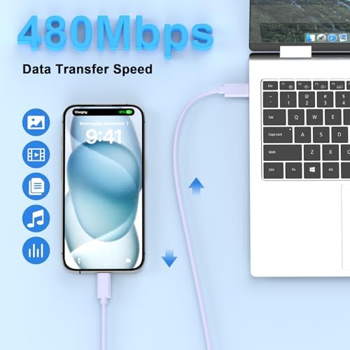 Power Up Your i Phone 16/15: 10 FT Fast Charging Cable Duo with 20 W USB-C Wall Chargers – Ultimate Connectivity for Your i Phone 16 Plus, Pro, Max, and 15 Series – Extended Reach and Rapid Charge Efficiency for On-the-Go Power Solutions