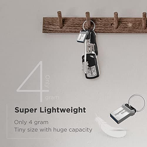 GIGASTONE 64 GB Ultra-Fast Nano Flash Drive Z90 – Compact USB 3.2 Gen 1 Storage Solution with 120 MB/s Speed, Lightweight Metal Design for PC/Mac/TV/Car Compatibility, Perfect for Reliable Data Backup and Quick File Transfers