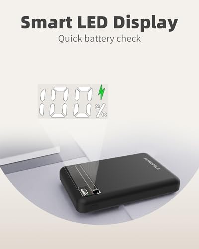 High-Capacity 10000 m Ah Magnetic Power Bank with Mag-Safe Technology – Wireless Portable Charger for i Phone 12/13/14/15/16 Pro & Max | Fast 22.5 W PD Charging, USB-C Connectivity, and Built-in Foldable Stand for Ultimate Convenience – Ideal for On-the-Go Power Solutions