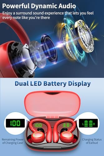 Premium Wireless Earbuds with 60 Hours Playback | Bluetooth 5.3 Noise Cancelling Headphones | IPX6 Waterproof Design for Active Lifestyles | LED Battery Indicator & Dual Mics for Clear Calls | Ultimate Comfort & Audio Quality for Music, Sports, and Daily Use