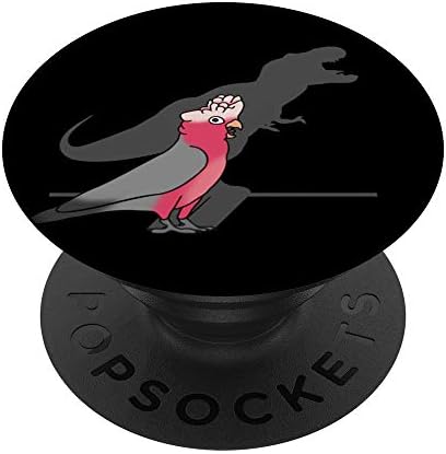 Funny Dinosaur shadow, T-rex rose-breasted Galah cockatoo PopSockets PopGrip: Swappable Grip for Phones & Tablets – Enhanced Compatibility and Speed