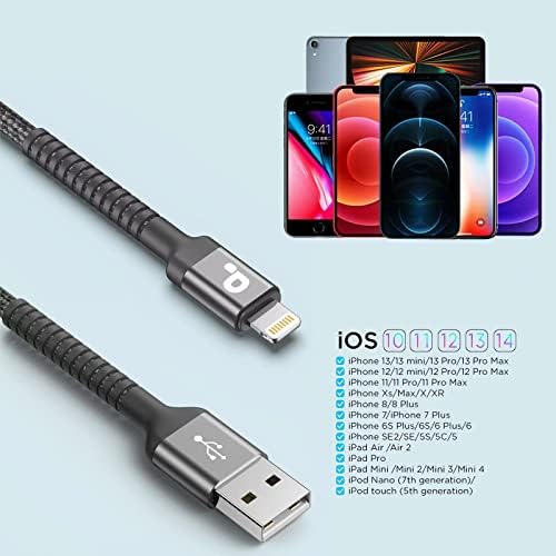 10 FT USB C Charging Cable – 2 Pack Durable Braided Fast Charger for i Phone 16, 15 Pro Max & Samsung Galaxy S23 – High-Speed 3 A Power Delivery, Tangle-Free Design for Enhanced Convenience and Compatibility