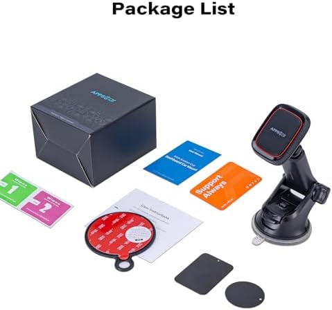 APPS2 Premium Mag Safe Car Mount for i Phone 16/15/14/13/12 – Advanced Dashboard Holder with Strong Suction & Wireless Charging Compatibility – Perfect for Safe Navigation and Hands-Free Calls