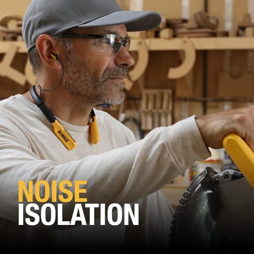 Dewalt Heavy Duty Bluetooth Neckband Earbuds – Premium Wireless Jobsite Headphones with 30-Hour Battery Life, Advanced Noise Isolation & Ergonomic Magnetic Design for Professionals and Everyday Use – Elevate Your Audio Experience with Unmatched Comfort and Connectivity