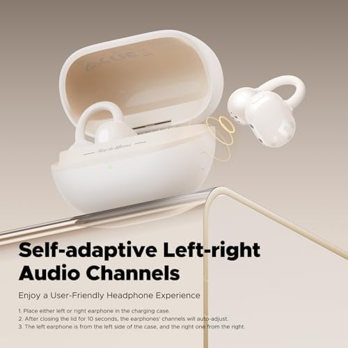 Revolutionize Your Audio Experience with Sound PEATS POP Clip Wireless Open Ear Earbuds – Ultra-Lightweight Sports Headphones Featuring 30 Hours of Playtime and IPX5 Waterproof Rating for Ultimate Durability – Advanced Bluetooth 5.4 Connectivity for Seamless Listening – Ideal for Runners and Fitness Enthusiasts – Enjoy Superior Comfort and Surround Awareness for Enhanced Safety While You Stay Active