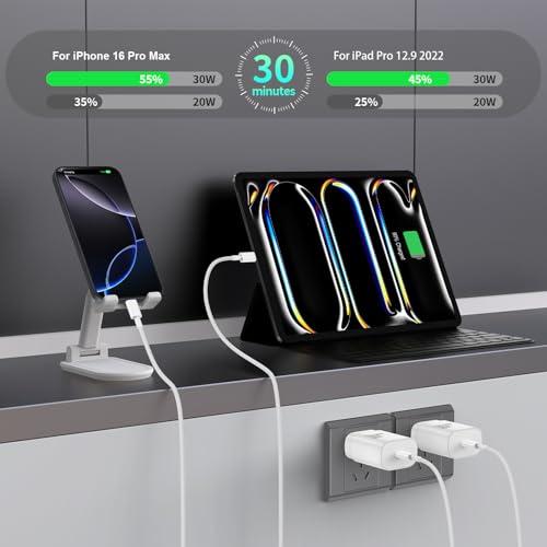 TUMABER 30 W Rapid USB-C Charger & Cable Bundle for i Phone 16/15 Pro Max/Plus & i Pad Pro – Ultra-Fast Power Solutions in 3 ft, 6 ft, or 10 ft Lengths – Engineered for Durability and On-the-Go Efficiency