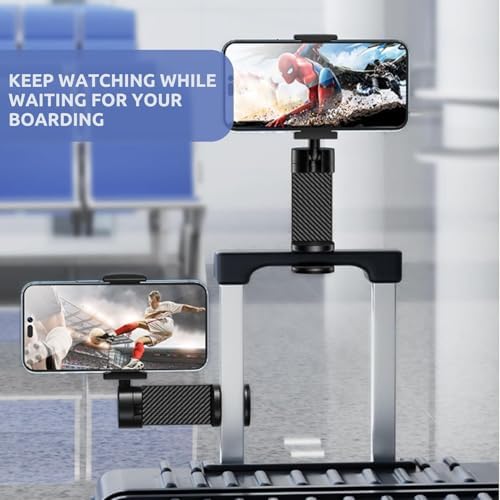 2 Pack Universal Airplane Phone Holder – Compact Hands-Free Cell Phone Stand for Travel, Cruising, and Driving – Mini Foldable Mount Compatible with i Phone, Samsung, and Android – Essential Travel Accessory for Easy Viewing and Navigation
