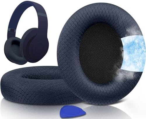 Transform Your Beats Studio Pro with SOULWIT’s Premium Cooling Gel Earpads – Advanced Breathable Mesh & High-Density Foam for Superior Comfort and Noise Isolation – Stylish Navy Blue Aesthetic – Enhanced Fit for Ultimate Audio Enjoyment