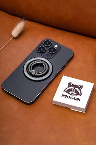 Neoguri Magnetic Phone Ring Holder – Versatile Grip & Kickstand for i Phone 14/13/12 Series – Glitter Silver & Rainbow Finish for Stylish Protection – Ultra-Strong Magnetic Design for Secure One-Handed Use & Hands-Free Viewing – Compatible with Magnetic Cases – Premium Zinc Alloy Construction with Long-Lasting Shine – 360° Rotation & 180° Flip for Optimal Comfort – Perfect for On-the-Go Video Calls & Streaming – Worry-Free 18-Month Warranty & Dedicated Customer Support