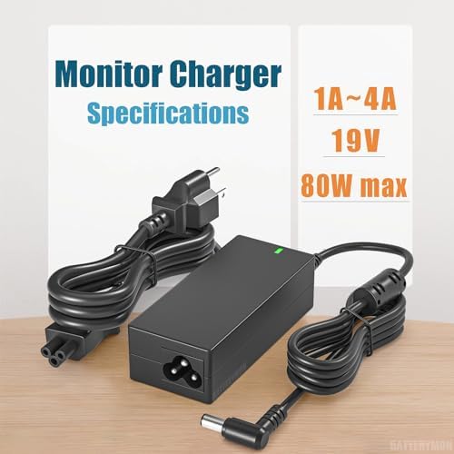 Reliable 19 V Power Adapter for LG Monitors & Samsung Soundbars – High-Quality AC Charger for 22″ to 32″ LED Displays – Fast Charging Solution for 27 GL83 A-B, 27 GN800-B, 32 UD99, and More – Durable and Versatile Power Supply for Enhanced Compatibility and Performance