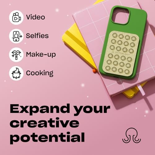 Elevate Your Selfie Game with the Diamonds Silicone Suction Phone Mount – Stylish Hands-Free Grip Featuring 24 Robust Suction Cups for Unmatched Stability – Compact 2.6″ x 3.9″ Design in Fancy Violet – Perfect for Vlogs, Live Streaming, and Capturing Every Moment Effortlessly