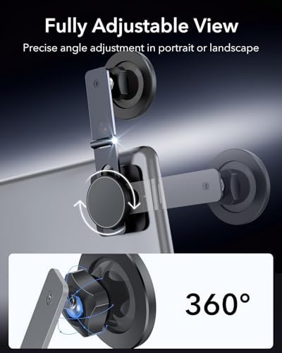 ESR Magnetic Dashboard Phone Holder for Car – Ultimate Mag Safe Mount for i Phone 12-16 & Samsung Devices – Secure Windshield Vacuum Grip with 2 Metal Rings – Sleek, Hands-Free Access for GPS & Calls – Essential Car Accessory for Safe Driving