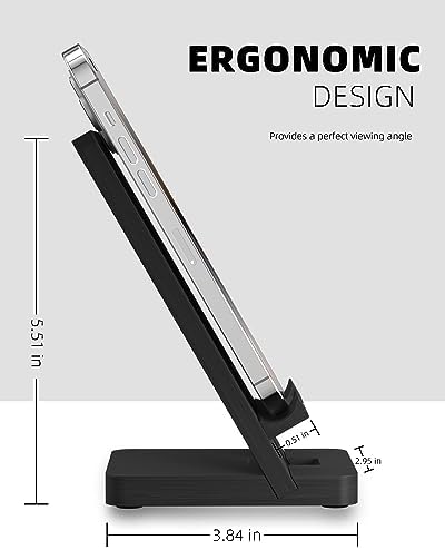 Cell Phone Stand with Tray, Wood Phone Docking Station for Men, Phone Holder for Desk, Men’s Docking Station and Organizer, Wooden Desk Organizer – Enhanced Compatibility and Speed