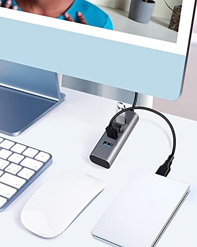 Ultimate 5-in-1 USB C Hub with 4 K HDMI & 4 USB 3.0 Ports – The Essential Multiport Adapter for Enhanced Productivity on Mac Book Pro, Mac Book Air, i Mac, i Pad, XPS & More – Seamless Connectivity, Fast Data Transfer & Travel-Friendly Design