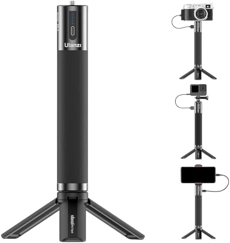 ULANZI BG-3 Multi-Function Battery Grip: 10,000 m Ah Power Bank for DSLR, Action Cameras & Smartphones – Ideal for Vlogging, Live Streaming, and Time-Lapse Photography with Ergonomic Design and Integrated Tripod Mount for Ultimate Stability