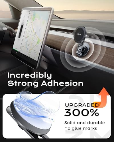 Mag Safe-Enabled Tesla Phone Mount – Premium Magnetic Dashboard Holder for i Phone 12-15 | Versatile Foldable Design for Model 3/Y | Ultimate Safety & Effortless Navigation Accessory