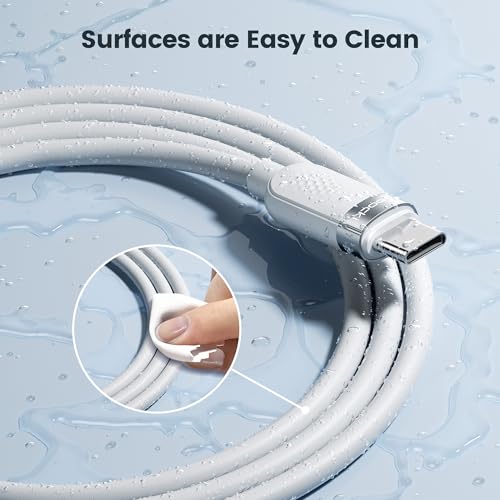 High-Speed 60 W USB C Cable Set [2-Pack, 10 ft] – Versatile Fast Charging Silicone Cord for i Phone 16, Samsung Galaxy S24, Mac Book Air, and More – Durable Design for Maximum Compatibility and Extended Reach (Black & White)