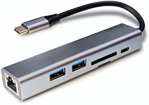 Elevate Your Workspace with the Ultimate USB-C Ethernet Adapter: 100 W Fast Charging Hub for Seamless Multiport Connectivity – Perfect for Laptops, Mac Books & Chromebooks – Experience Blazing Gigabit Ethernet Speeds & 5 GB USB 3.0 for Quick Data Transfer & Effortless Media Management