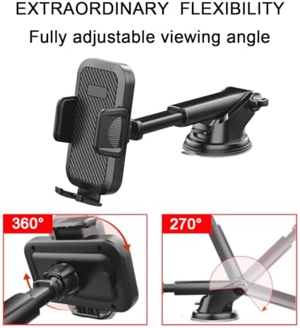 Mandark 2-in-1 Car Phone Holder – Versatile Suction Cup and Air Vent Mount for Secure Smartphone Navigation in All Vehicles, Including Trucks and RVs – Quick Release and Enhanced Stability for Safe Driving and Hands-Free Access