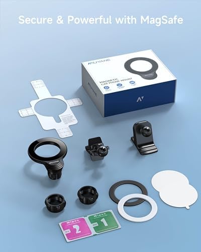 Revolutionary Mag-Safe Car Phone Mount for i Phone 15/14/13/12 Mini – Ultimate Dual Dash & Air Vent Magnetic Holder for Enhanced Stability and Safety – Seamless Installation, Elegant Design, and Unmatched Grip for Hands-Free Navigation and Connectivity