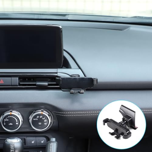 Mazda MX-5 ND 2016-2024 Air Vent Phone Holder Mount – Universal Smartphone Car Mount for Hands-Free Navigation and Communication, Quick Install, 360-Degree Adjustable Viewing Angle, Essential Driving Accessory for Enhanced Safety and Convenience