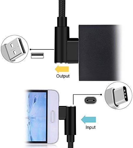 90-Degree Right Angle USB C Cable – Braided Type C Cord for Fast Charging & Data Transfer – Compatible with Galaxy S10, S20, Note10, LG Stylo 4, Moto Z2 & More – Versatile 3 FT, 6 FT, 10 FT Lengths – Durable & Tangle-Free Solution for Gaming & Streaming – Enhance Port Longevity & Convenience