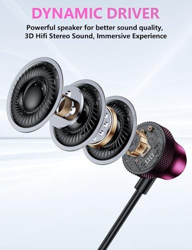 Ultimate USB C Earbuds for i Phone 16 & Android Devices – Advanced Noise-Canceling Wired Headphones with Integrated Mic and In-Line Volume Control – Universal Compatibility for i Pad 10, Samsung Galaxy Z Flip 7, Pixel 9 – Experience Unmatched Sound Precision and All-Day Comfort for Music and Calls