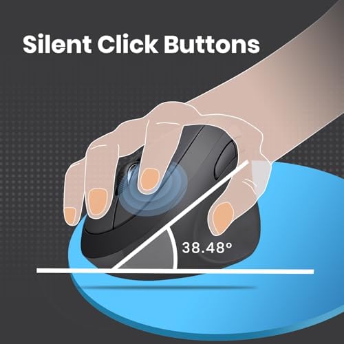 Discover Unmatched Comfort with the Perixx PERIMICE-819 B Bluetooth Vertical Mouse – Ergonomic Wireless Design for Right-Handed Users – Multi-Device Connectivity for Seamless Switching – Silent-Click Technology for a Quieter Workspace – Compact and Portable for On-the-Go Productivity – Ideal for Enhanced Wrist Health and Long Hours of Use – Perfect Companion for Home or Office – Compatible with Various Operating Systems.