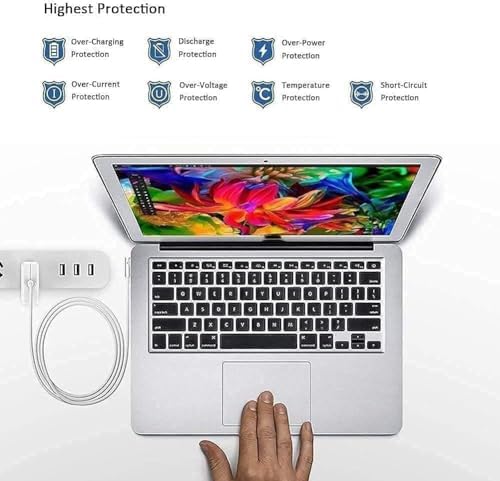 High-Performance 60 W L-Tip Universal Laptop Charger for Mac Book Pro (Pre-Mid 2012) – Enhanced Magnetic Connection, Multi-Safety Features, and Portable Design for Optimal Charging Efficiency and Battery Longevity