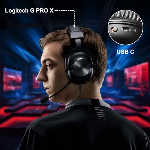 Replacement USB Type-C Data Charger Cable Cord Compatible with Logitech G733 Lightspeed/G PRO X Wireless Gaming Headset, MX Keys S Keyboard,MX Master 3/3S,MX Anywhere 3/3S Mouse, 5.9FT/1.8m – Enhanced Compatibility and Speed