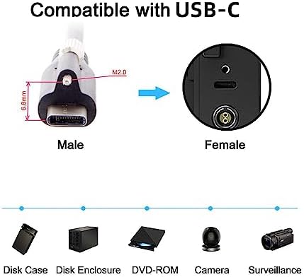 NFHK 300 CM USB 3.1 Type-C Locking Connector to Standard USB 3.0 Data Cable for Camera – Secure, High-Speed Connectivity with Enhanced Compatibility for Professionals and Enthusiasts