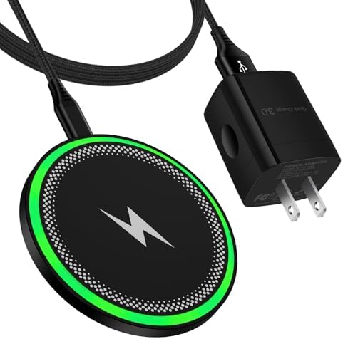 Samsung S25 Ultra Fast Wireless Charging Pad – Optimized QC 3.0 Charger Station for Samsung S25 Edge, S24, S23, S22, S21, S20, Z Fold 6/5, Moto G Stylus 5 G, Edge 2024 & Razr 2024 – Sleek Design & Smart Safety Features for Effortless Power Delivery