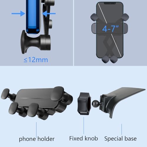 Secure Fit Car Phone Holder Mount for 2013-2018 Ram 1500, 2500, 3500 | 360° Adjustable Smartphone Cradle | Hands-Free Navigation and Calling | Durable Interior Accessory Enhancing Driver Safety and Convenience