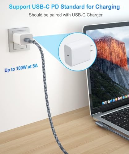 Elebase Right Angled USB Type C to C 100W Cable 6.6FT with USB A Adapter,90 Degree Power Delivery Fast Charging PD Charger Cord for MacBook Mac Pro,iPad 10 10th Air 4 4th 5 5th Mini 6 6th Generation – Enhanced Compatibility and Speed